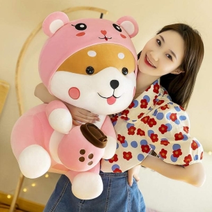 GẤU BÔNG DÁNG NGỒI LỚN MÀU HỒNG XINH XẮN