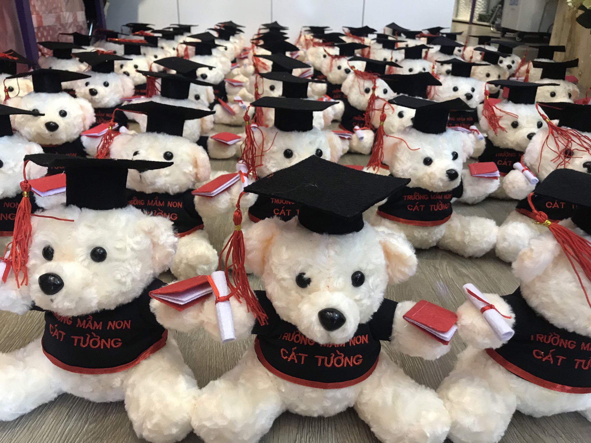 Gấu bông quà tặng thêu logo công đoàn